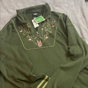 Universal Wicked Olive Green Embroidered shirt
